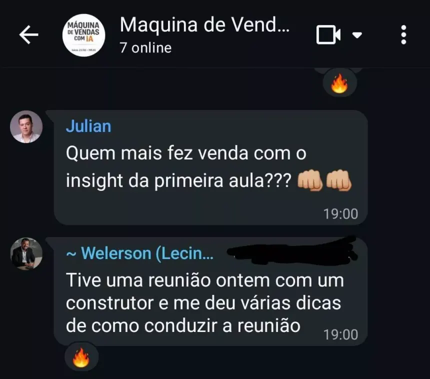 Welerson: tive uma reunião ontem com um construtor e me deu várias dicas de como conduzir a reunião